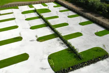 Aerial of the electric gravel and grass pitches