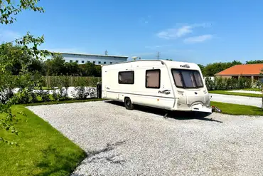 Electric gravel and grass pitches at Holly Tree Nook