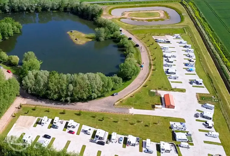 Aerial of Bank End Waters with onsite fishing lakes