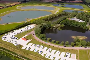 Aerial of Bank End Waters with onsite fishing lakes