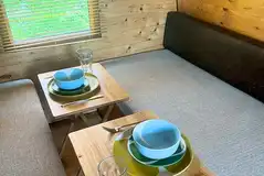 Camping pod with foldable tables Camping pod with foldable tables