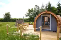 Waters Edge with a roped off decking area