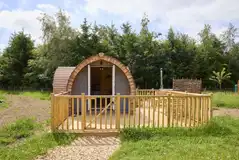 Coppice dog friendly pod with an enclosed decking area