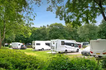 Hardstanding touring pitches with 16 amp electric hook ups