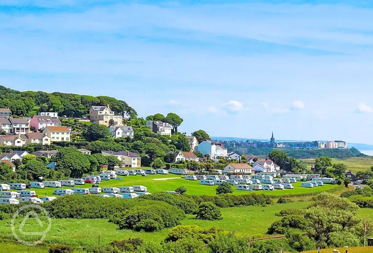 Overview of Penally Court Farm and Pembrokeshire coast