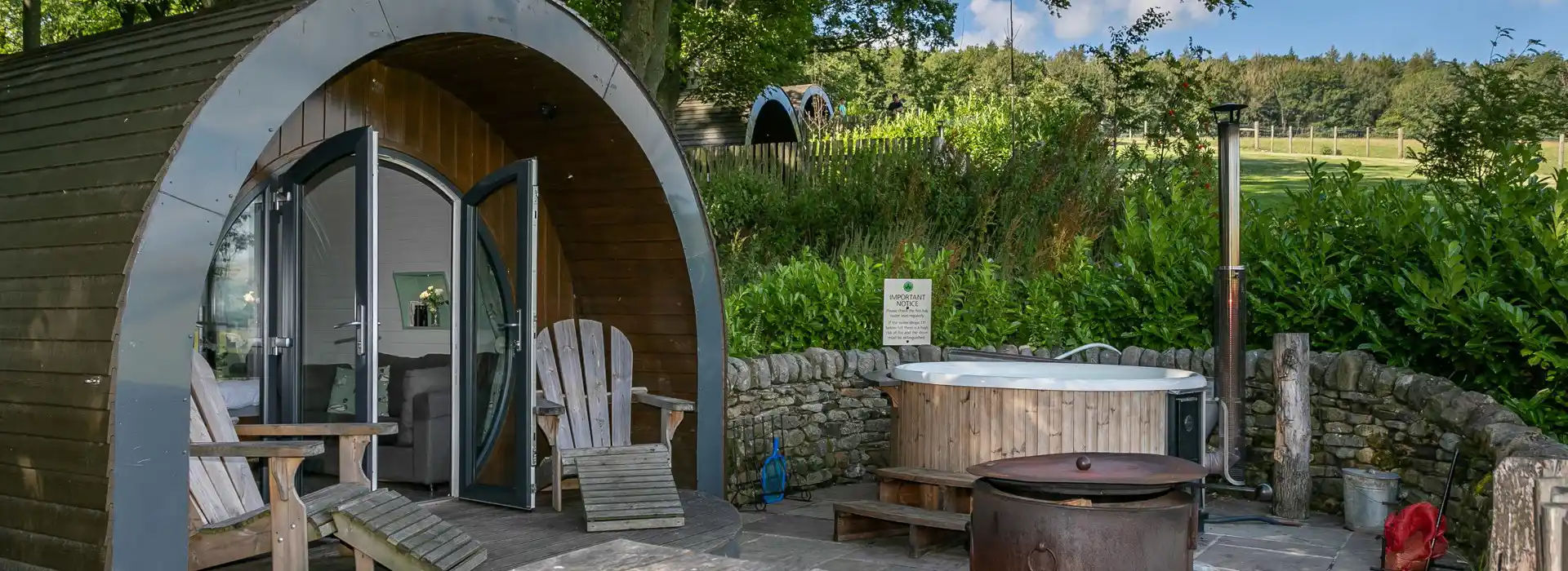 Glamping pod with hot hotsell tub yorkshire