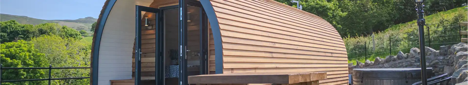 Camping and glamping pods