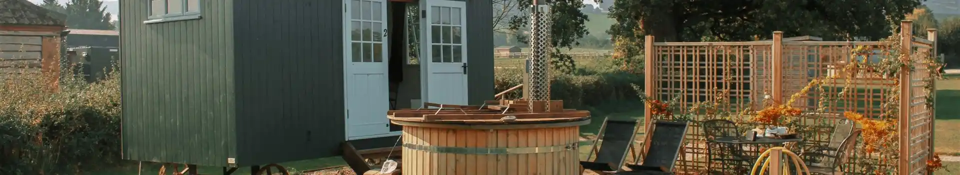 Shepherds hut holidays with hot tubs