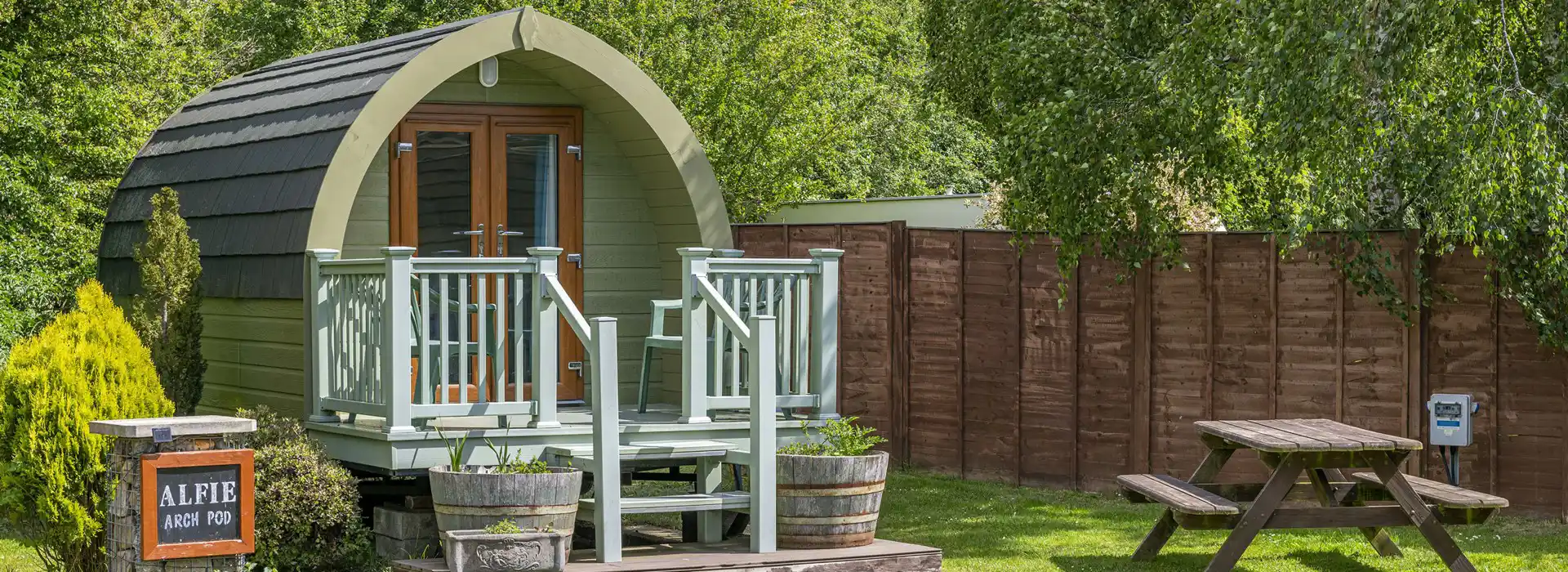 Camping and glamping pods near me