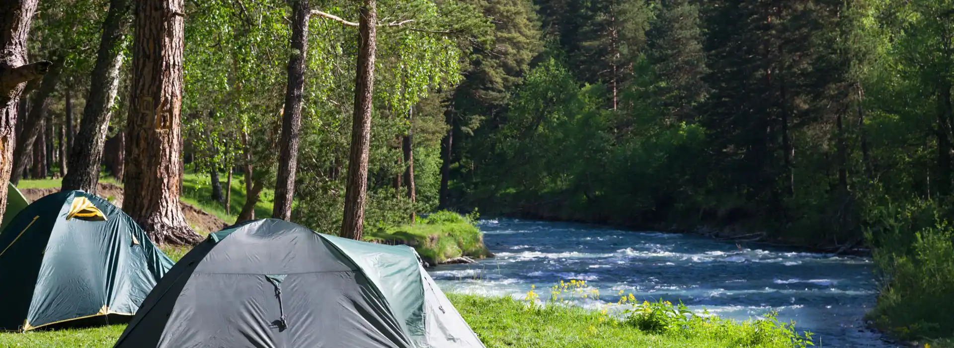 Waterside campsites