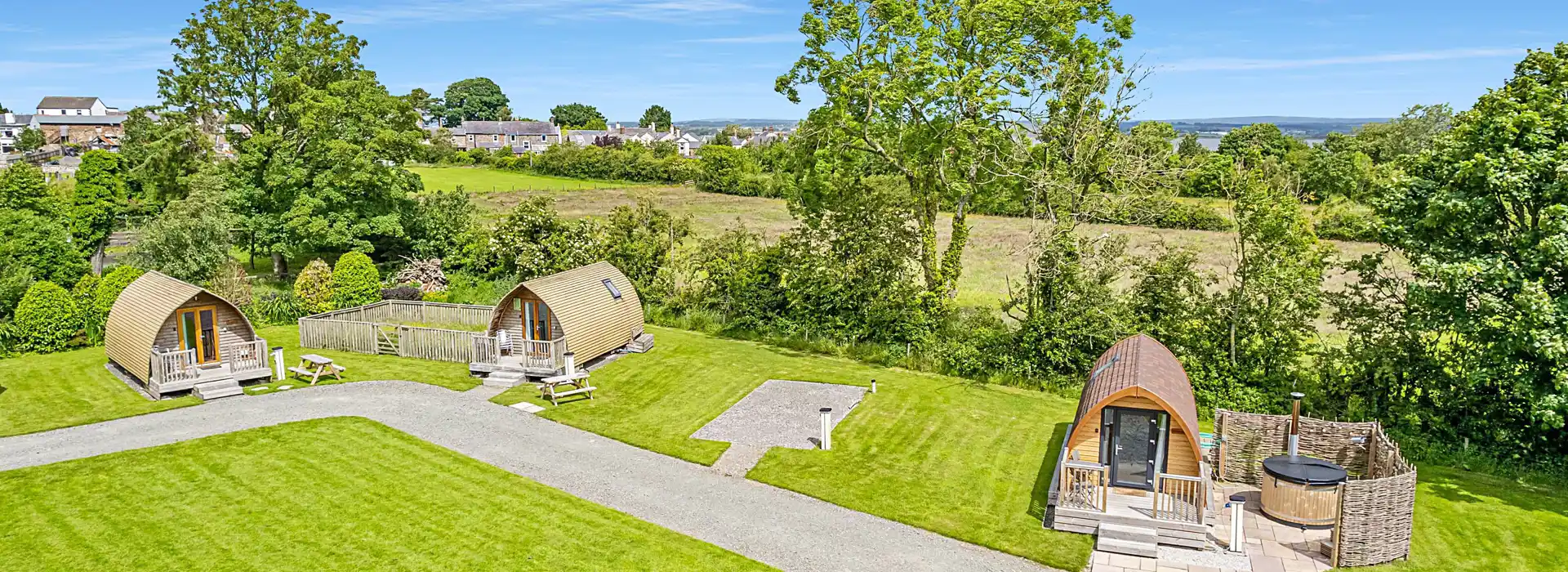 Glamping pods with hot tubs in North West England