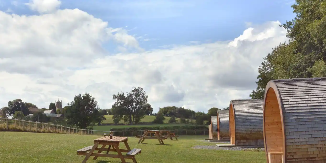Camping pods in the Midlands