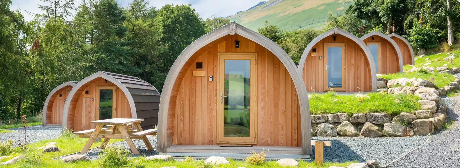 Dog friendly camping pods in the Lake District