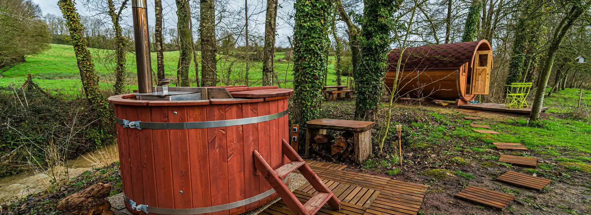 Countryside hot tub