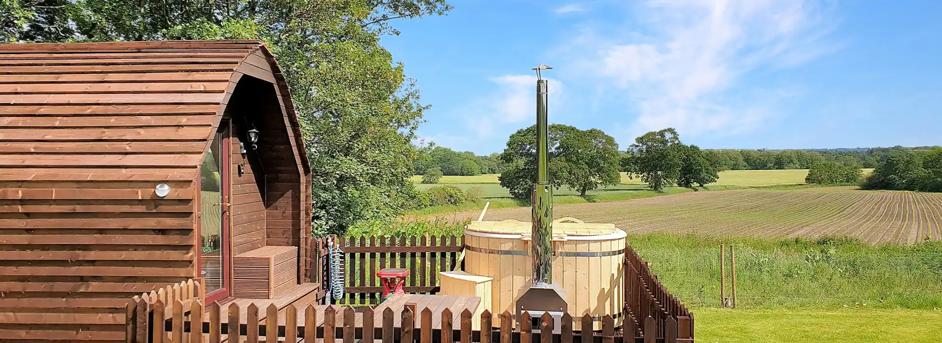 Dog friendly glamping pods with hot tubs