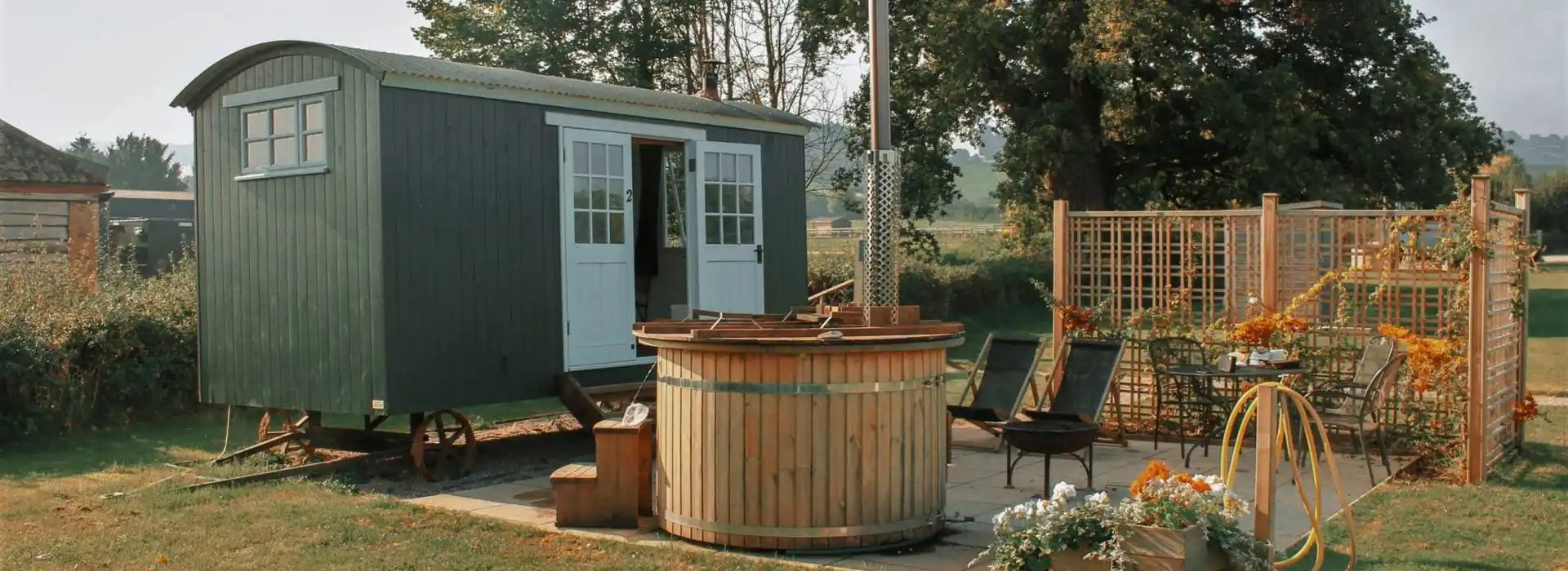 Shepherd's hut holidays with hot tubs in Cornwall