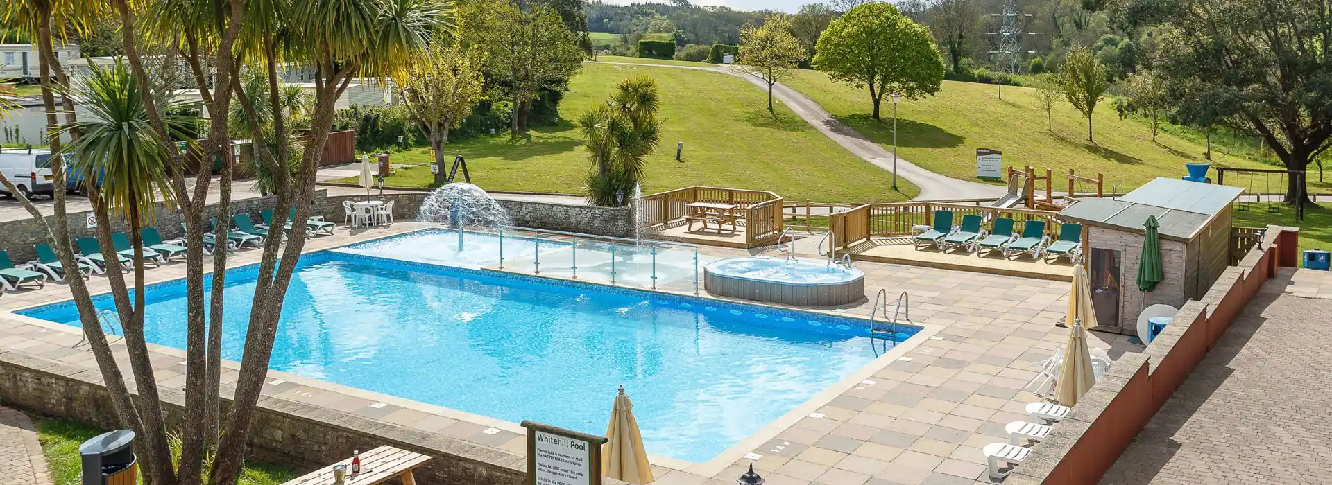 Touring park in Devon with hot tub