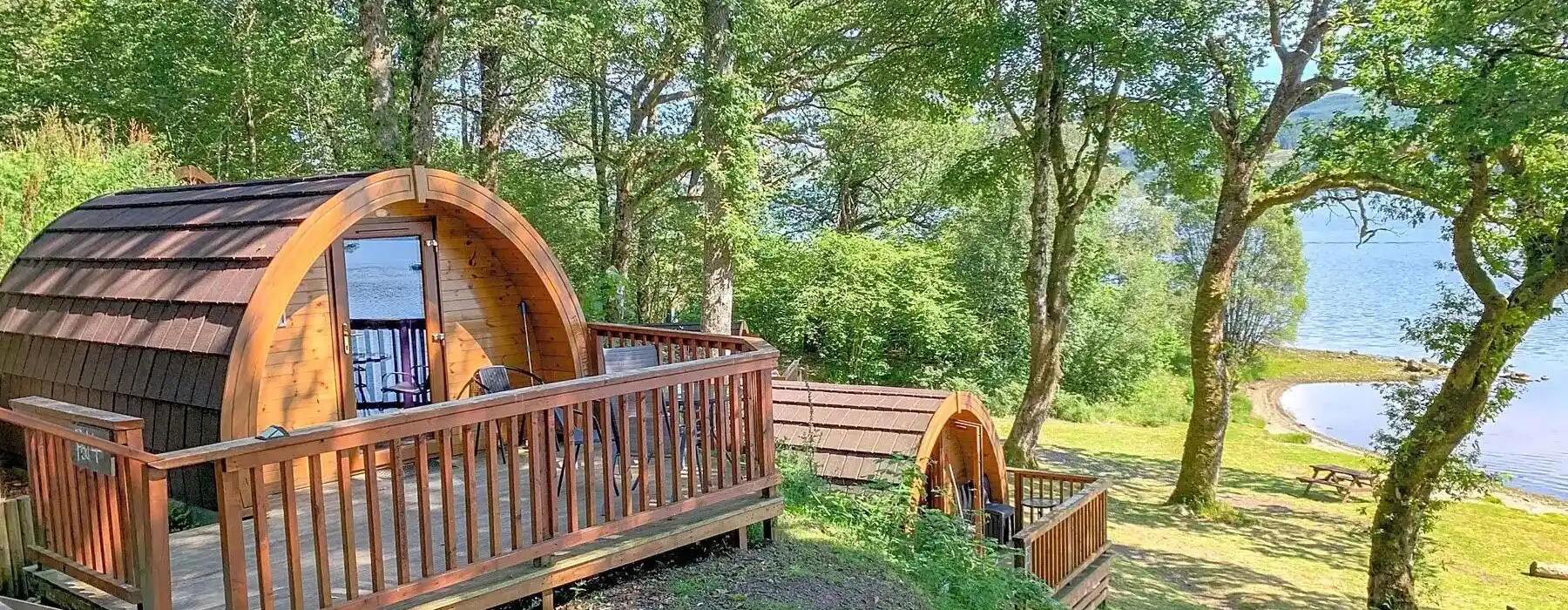 Camping and glamping pods on the West Coast of Scotland