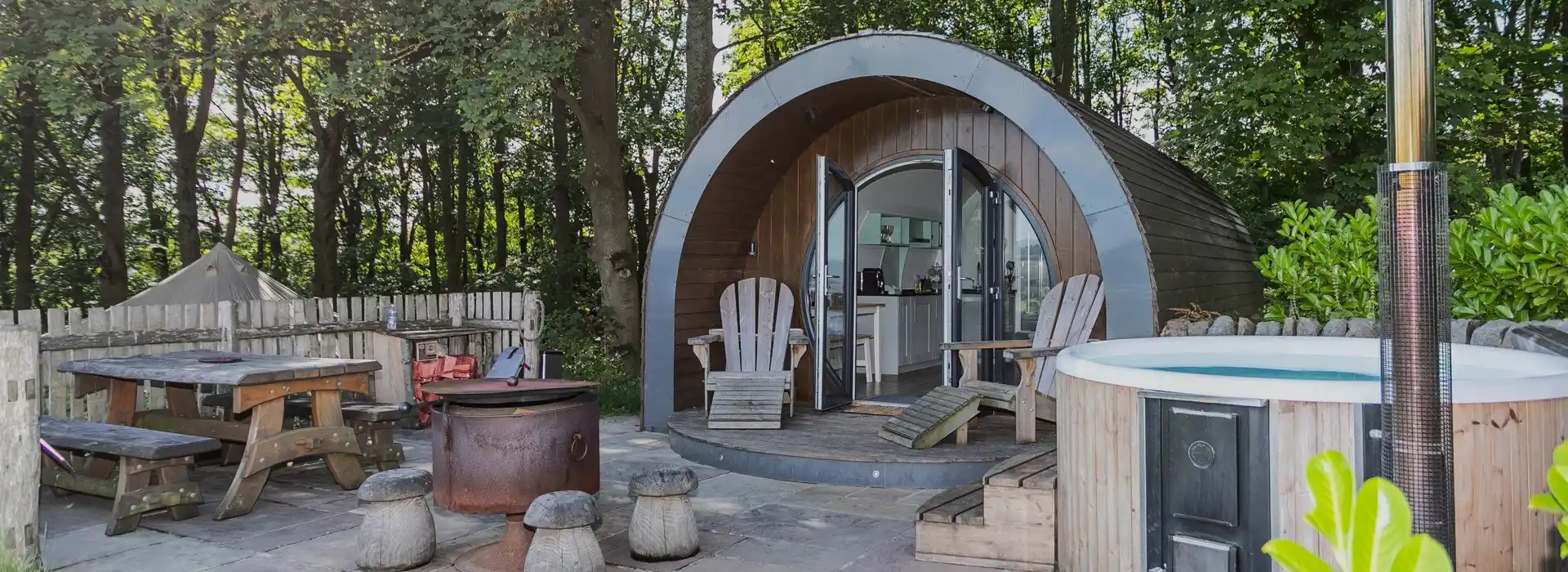 Camping and glamping pods with hot tubs in North Yorkshire
