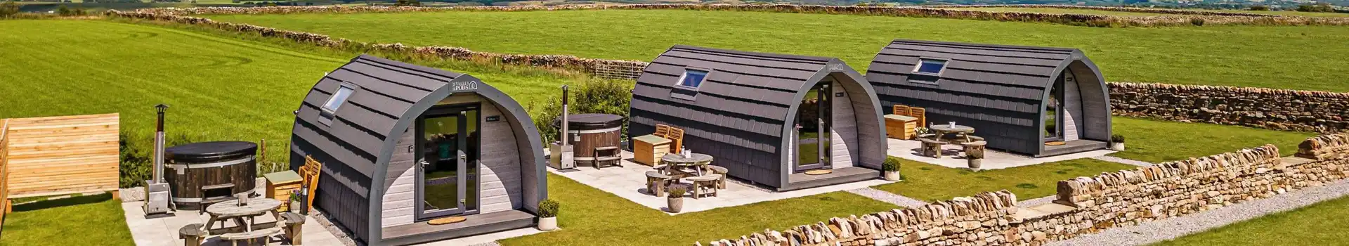 Dog friendly camping glamping pods in the Yorkshire Dales