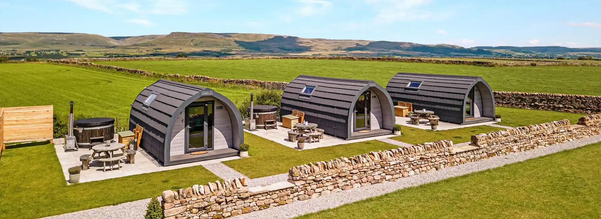 Dog friendly camping glamping pods in the Yorkshire Dales