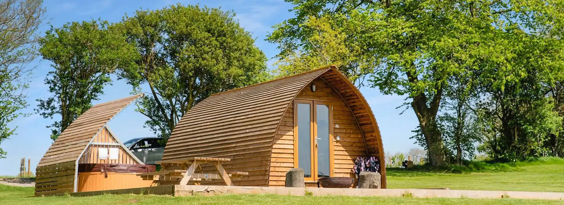 Glamping pods with hot tubs in the North East