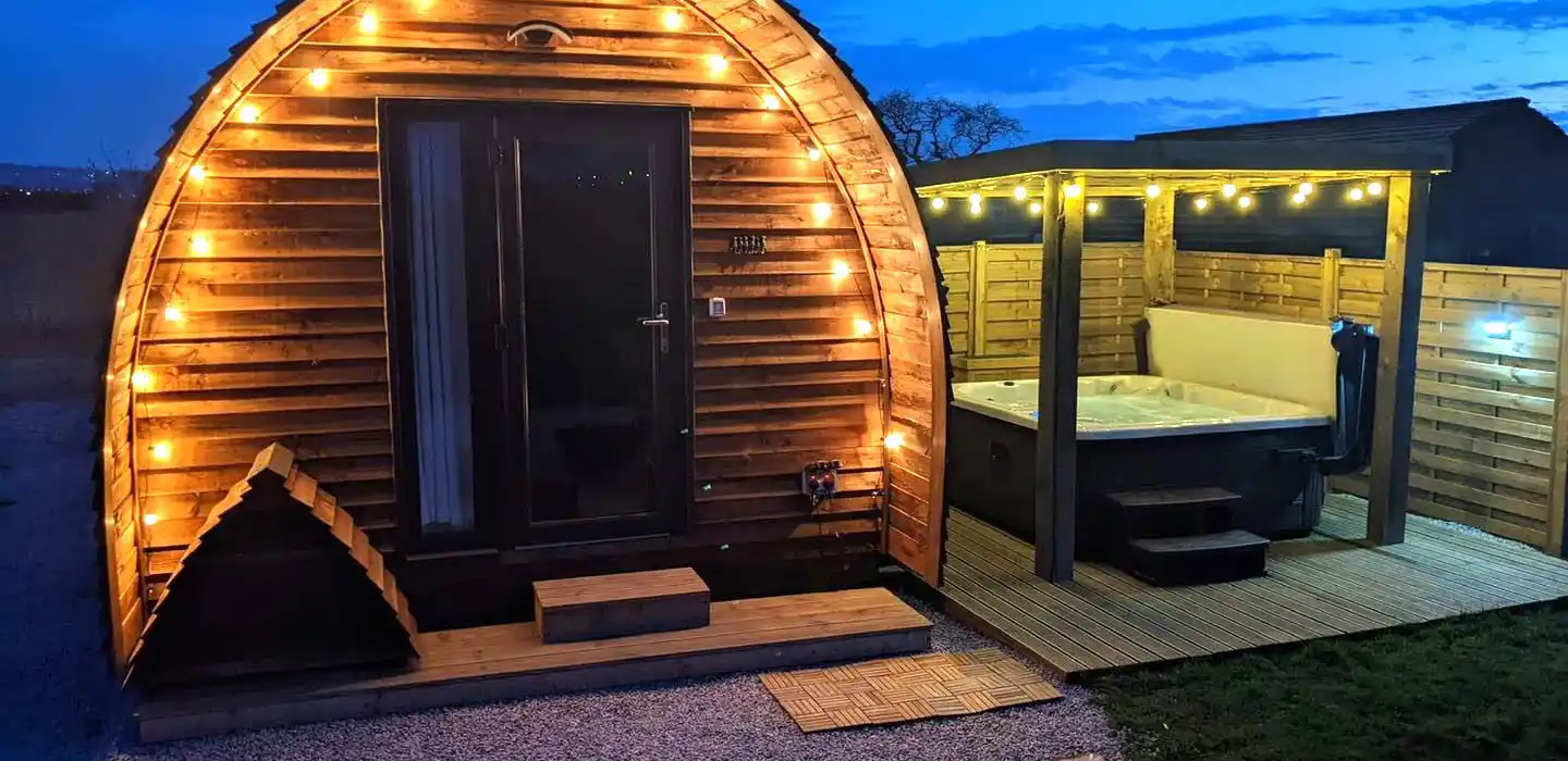 Camping and glamping pods with hot tubs in Preston