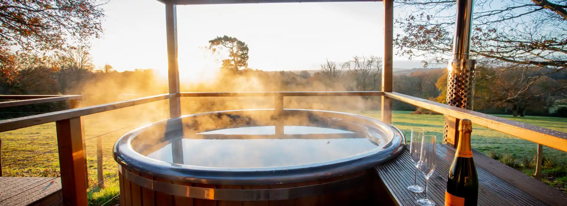 Glamping with hot tubs in Suffolk