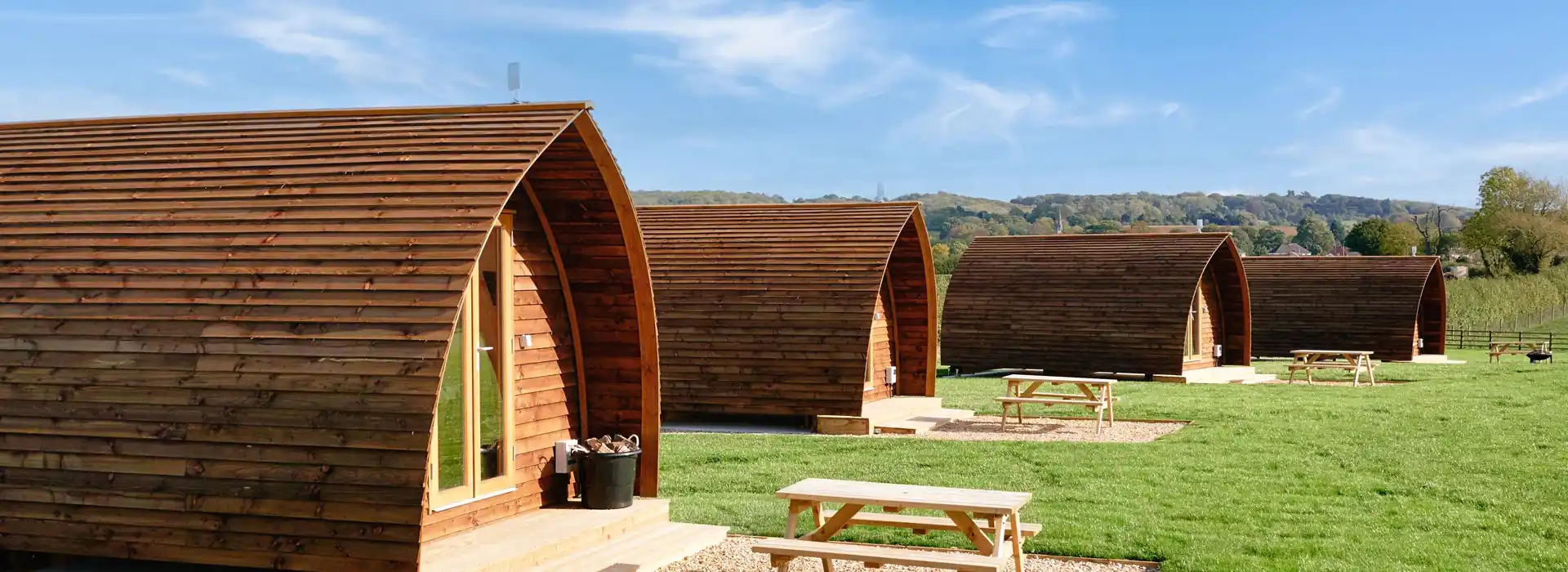 Glamping pod with hot tub in Lincolnshire