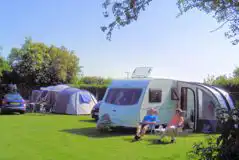 Electric Grass Pitches at Chichester Camping and Caravanning Club Site