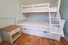 Shepherd's hut triple bunk bed