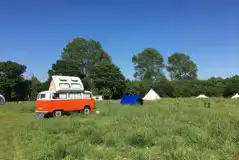 Grass Campervan Pitches at Wardley Hill Campsite