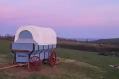 Blue Jay Wagon at West Kellow Yurts