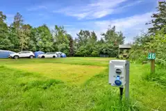 Electric Grass Pitches at Tyn Cornel Camping