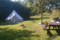 Grass Tent Pitches at North Rhinns Camping