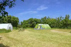 Deluxe Non Electric Grass Pitch at Spring Meadow Farm Campsite