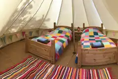 Bell Tent at Cwt Gwyrdd Shepherd's Hut and Pod Glamping