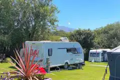 Electric Grass Pitches at Rhyd y Galen Caravan and Camping Park