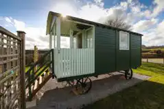 Shepherds hut with hot tub