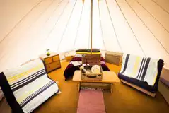 Bell tent (5m) interior