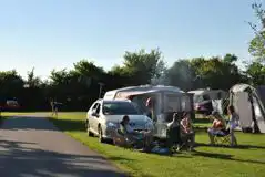 Electric Grass Pitches at Mill Farm Caravan and Camping Park