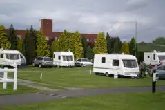 Electric Grass Pitches at Market Rasen Racecourse Camping and Touring Park