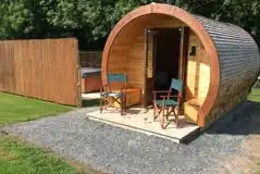 Willow Pod with Hot Tub at Castle Farm Holidays Shropshire