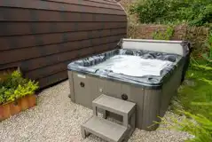 Woodland star pod with hot tub