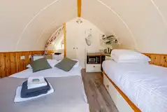 Humbleton with two fixed single beds, king size sofa bed and kitchen Humbleton with two fixed single beds, king size sofa bed and kitchen