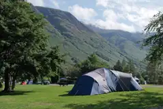 Non Electric Grass Tent Pitches at Glen Nevis Caravan and Camping Park