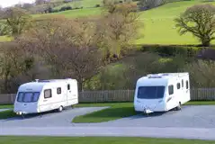 Fully Serviced Super Hardstanding Pitches at Plas Farm Caravan Park