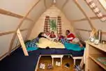 Wigwam camping pod interior