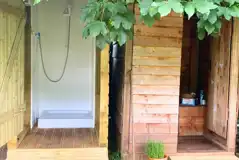Wooden cabin private eco loo and shower