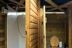 Wooden cabin private eco loo and shower